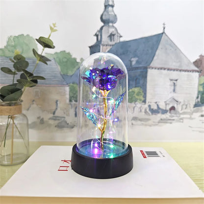 Handcrafted by Sophie — Eternal Rose LED Glass Dome