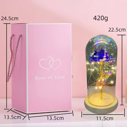 Handcrafted by Sophie — Eternal Rose LED Glass Dome