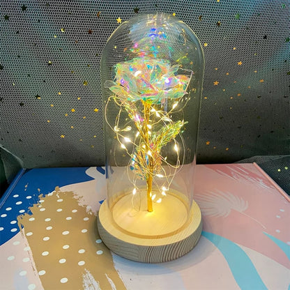 Handcrafted by Sophie — Eternal Rose LED Glass Dome