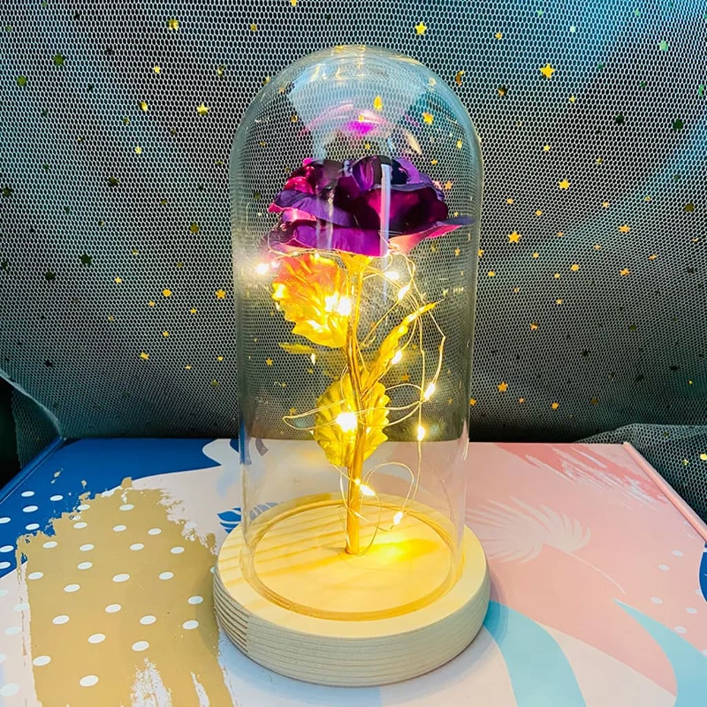 Handcrafted by Sophie — Eternal Rose LED Glass Dome