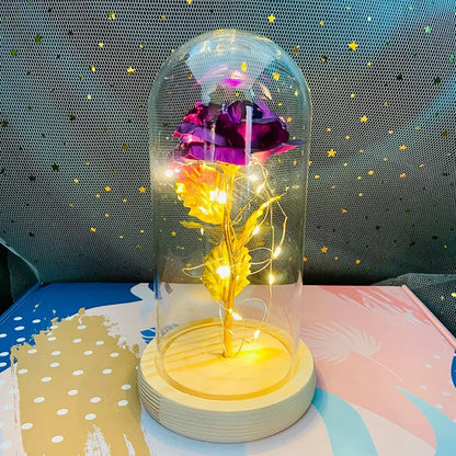 Handcrafted by Sophie — Eternal Rose LED Glass Dome