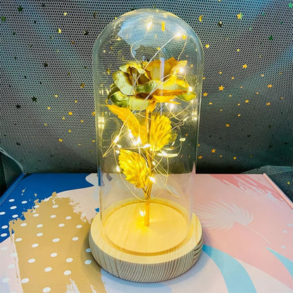 Handcrafted by Sophie — Eternal Rose LED Glass Dome
