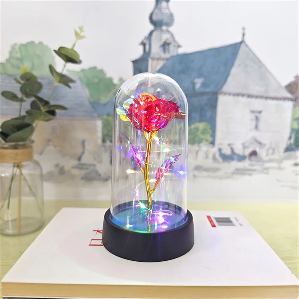 Handcrafted by Sophie — Eternal Rose LED Glass Dome