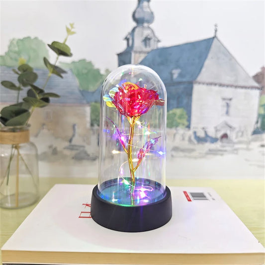 Handcrafted by Sophie — Eternal Rose LED Glass Dome