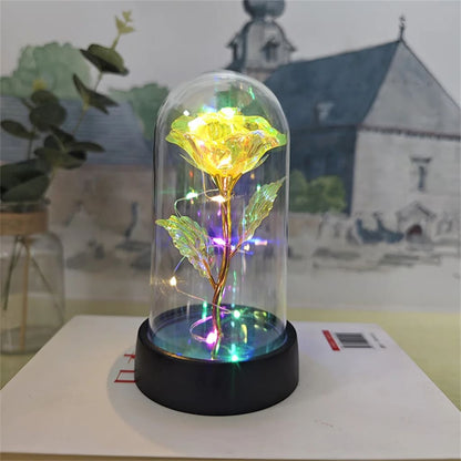 Handcrafted by Sophie — Eternal Rose LED Glass Dome