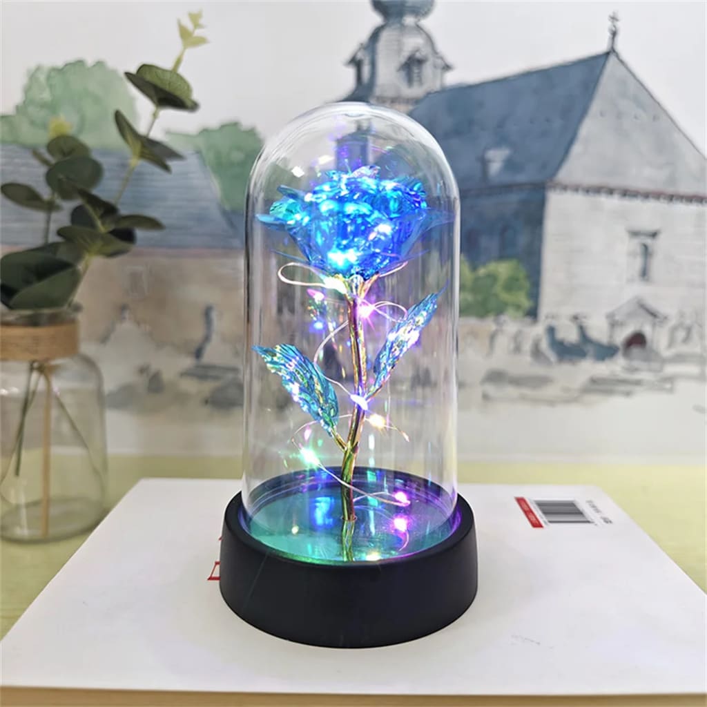 Handcrafted by Sophie — Eternal Rose LED Glass Dome
