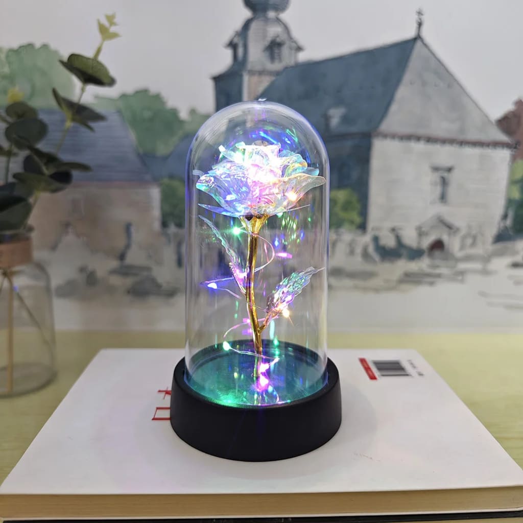 Handcrafted by Sophie — Eternal Rose LED Glass Dome