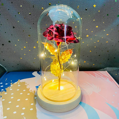 Handcrafted by Sophie — Eternal Rose LED Glass Dome